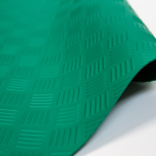Wykładzina gumowa zielona checker TPE 3 mm SCP szerokość 1,2 m